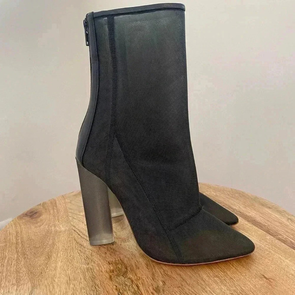 Yeezy Season 3 Mesh Mid Length Boots Black Size 7.5 - Picture 2 of 10